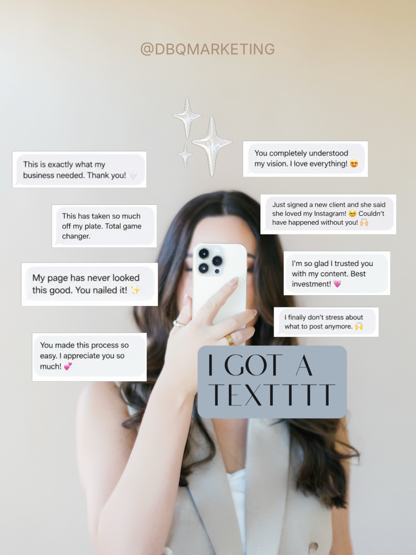 Nothing speaks louder than kind words from our clients. 🥹🫶

Helping female entrepreneurs show up consistently, save time, and feel confident in their marketing is exactly why we do what we do.

If you’re ready to hand off your branding, website design, social media marketing, or email marketing and focus on growing your business - we’re here to help.

💌 DM “BLISS” to learn more about our digital marketing services.
.
.
.
#DigitalBlissQueen #DBQMarketing 
🏷️ social media management, social media strategy, marketing strategy, email marketing strategy, content that converts, digital marketing agency, web design, website for female founders, female founder
